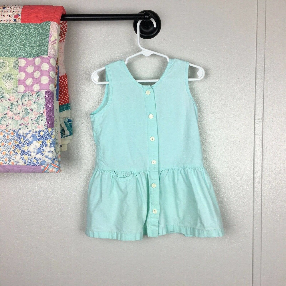 Vintage 90s Evy Solid Blue Peplum Top Toddler 4T